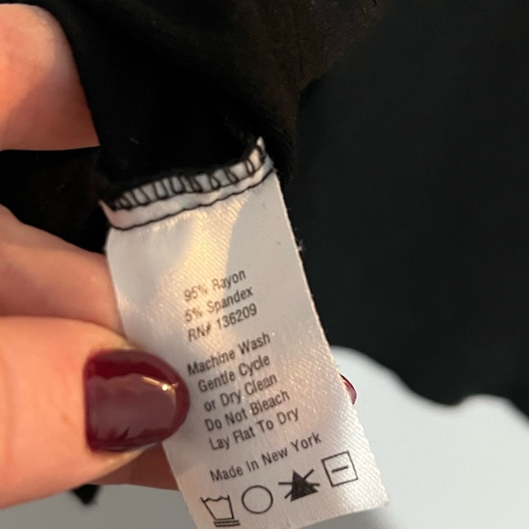 Hatch One Size Black Long Sleeve Tee Shirt Maternity - Picture 4 of 4